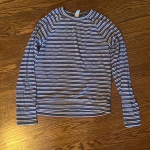 Athleta Girl Purple Stripe Long Sleeve Size Extra Large